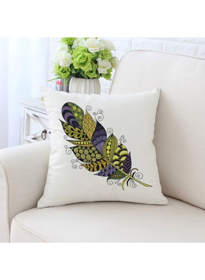 نيبمينينت غطاء وسادة مطبوع أبيض/أخضر/أرجواني