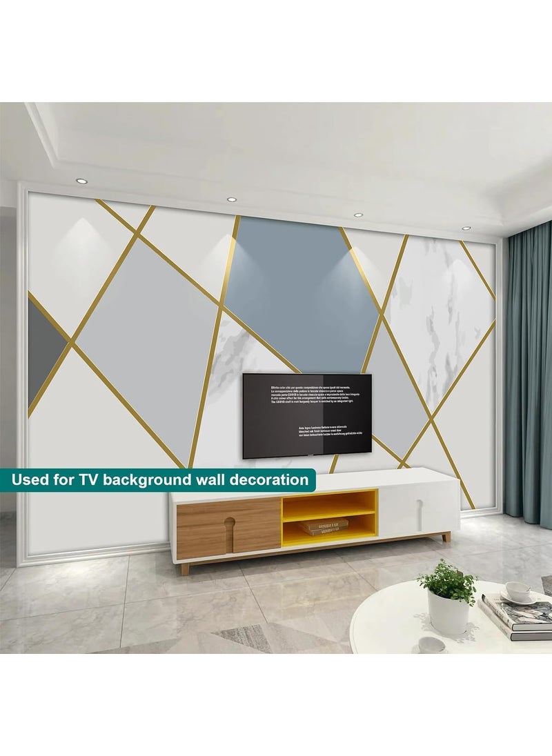 Simxen - Simxen Golden Metal Trim Wall Strip Stainless Steel PVD Coated 8K Mirror Gold Finish Flat Trim Strip profile 15 mm x 16.4ft(5mtr) Roll for wall Decoration, Furniture, Highlighters.(PACK OF 1) - Image 1