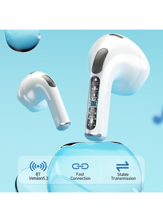 BW49 Wireless Earbuds Bluetooth 5.1, True Wireless Stereo Earphones with Built-in Microphone, 10M Range, Deep Bass Headphones for Android and iOS - Image 2