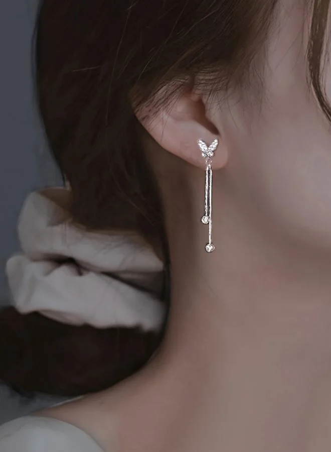 Take Two  Silver Butterfly Dangle Earrings for Women | Best Price UAE