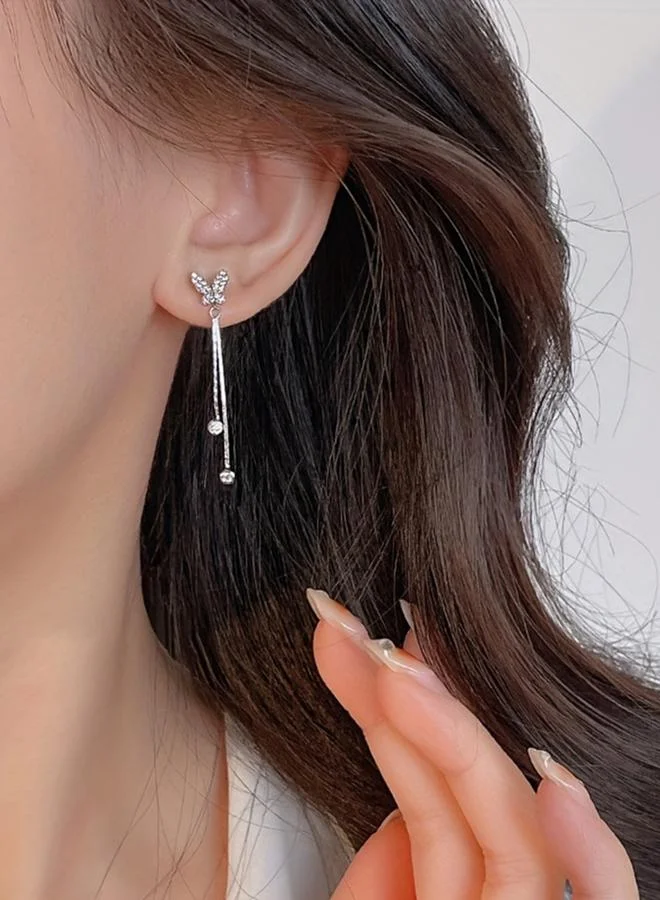 Take Two  Silver Butterfly Dangle Earrings for Women | Best Price UAE