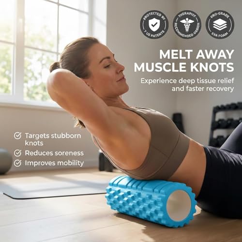 DR PT High Density EVA Foam Roller for Deep Tissue Massage & Muscle Recovery | Back & Leg Pain Relief Roller for Gym, Yoga & Physiotherapy | Improves Flexibility & Reduces Muscle Soreness - Image 5