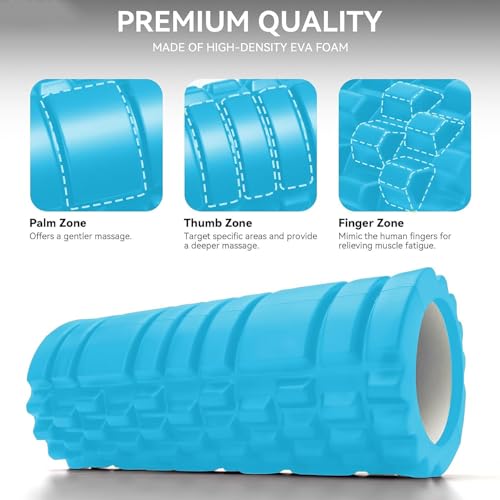 DR PT High Density EVA Foam Roller for Deep Tissue Massage & Muscle Recovery | Back & Leg Pain Relief Roller for Gym, Yoga & Physiotherapy | Improves Flexibility & Reduces Muscle Soreness - Image 2