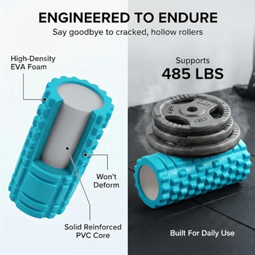 DR PT High Density EVA Foam Roller for Deep Tissue Massage & Muscle Recovery | Back & Leg Pain Relief Roller for Gym, Yoga & Physiotherapy | Improves Flexibility & Reduces Muscle Soreness - Image 3