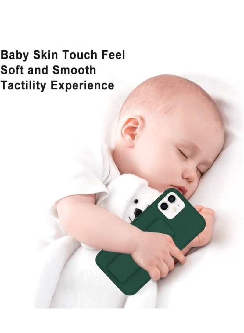 iPhone 16 Plus Green Magnetic Car Mount Case – Premium Silicone with Multi-Stand Kickstand & Hand Strap - Image 5