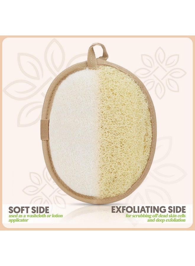 ALMOONI Natural Loofah Exfoliating Body Scrubber Made With Natural Egyptian Shower Loofah Sponge Bath Shower Loofah Sponge For Women And Men For Face And Body That Gets You Clean2 Count (1 Pack) - Image 4