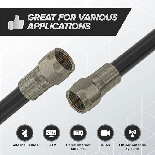 THE CIMPLE CO Coaxial Crimp Connector for RG6 Coax Cable, Radial Compression Connector, Includes O-Ring and Gel for Weather Tight Seal, Indoor and Outdoor Use (100 Pack) - Image 2