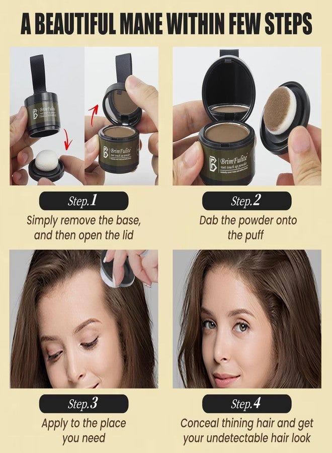BRIMFULITE Medium Blonde Root Touch Up Powder, Quick Cover Gray Hairline Powder for Women & Men - Long-Lasting & Natural Coverage, Compact with Mirror & Puff- 0.14 Oz. (Medium Blonde) - Image 5