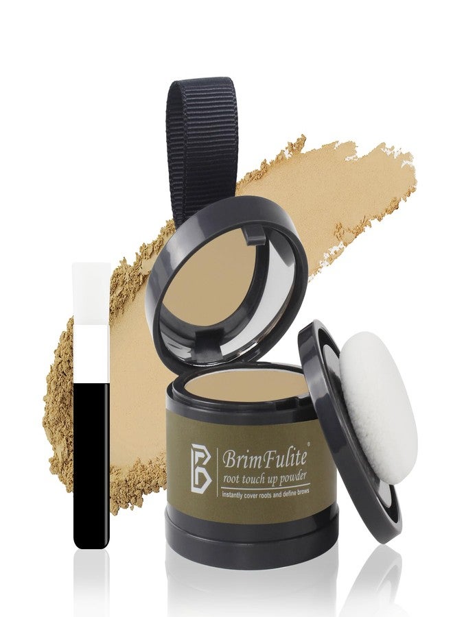 BRIMFULITE Medium Blonde Root Touch Up Powder, Quick Cover Gray Hairline Powder for Women & Men - Long-Lasting & Natural Coverage, Compact with Mirror & Puff- 0.14 Oz. (Medium Blonde) - Image 1
