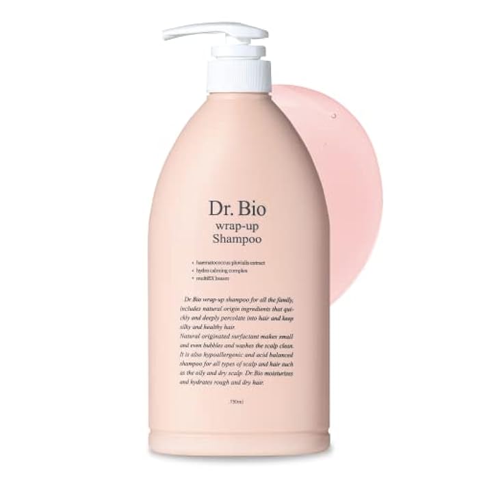 Dr.Bio Wrap-Up Shampoo, Hydrating and Soothing Hair Shampoo with Probiotcs and Cica, Hair and Scalp Care for Sensitive Scalp, Smooth and Shiny Hair, Vegan, Silicone & Paraben Free, Korean Hair Care - Image 1