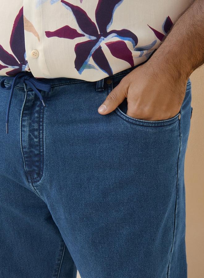 Splash FAV Plus Size Relaxed Fit Flexi Waist Jeans with Pockets - Image 4