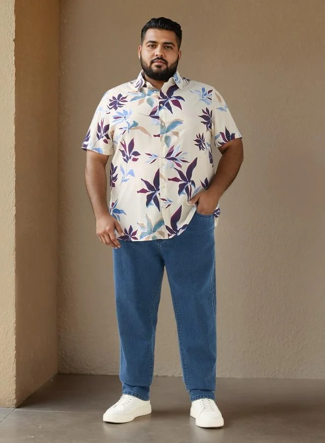 سبلاش فيڤ جينز مقاس كبير بقصة مريحة وجيوب