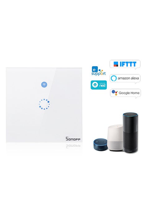 T1 EU ITEAD Smart WiFi Wall Light Touch Switch, with Touch, WiFi, 433MHz RF,APP Remote Control, Timing Function