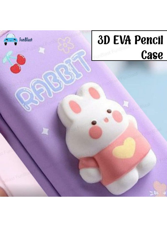 FunBlast Cartoon Theme Pencil Case - 3D Ethylene Vinyl Acetate (EVA)Pencil Case Pouch, Multipurpose Zipper Pencil Case for Kids, Pen and Pencil Bag for School Kids( Multicolour ) - Image 3