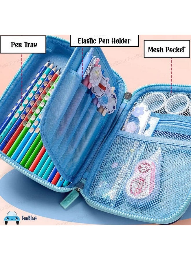 FunBlast Cartoon Theme Pencil Case - 3D Ethylene Vinyl Acetate (EVA)Pencil Case Pouch, Multipurpose Zipper Pencil Case for Kids, Pen and Pencil Bag for School Kids( Multicolour ) - Image 4