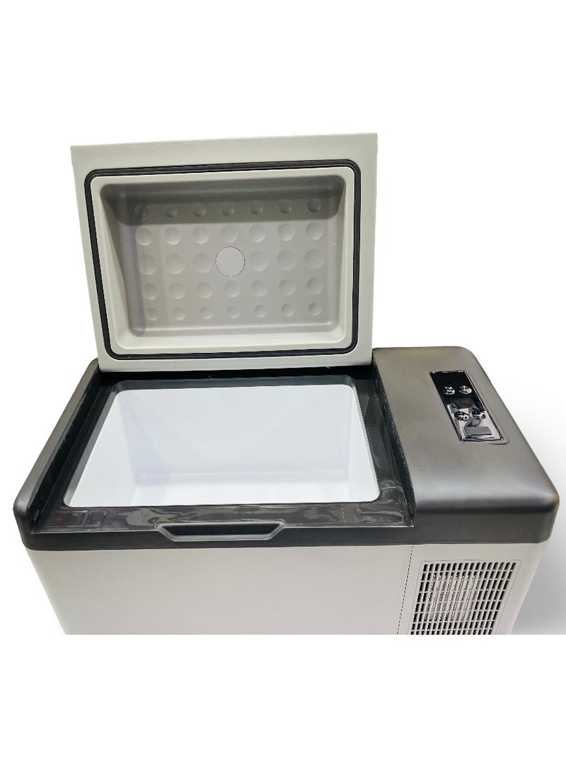 ROYAL - Portable Car Fridge 20 Liter with Compressor, Voltage AC (Adaptor): 100V-240V, 50-60Hz Voltage DC 12V/24V, Refrigerant: R134a(24g) (YHC20) (Black and Off-white) - Image 4