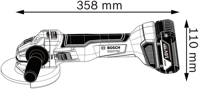 BOSCH Gws 18V-10 Cordless Angle Grinder - 0 601 9J4 000 , Without Battery - Image 2