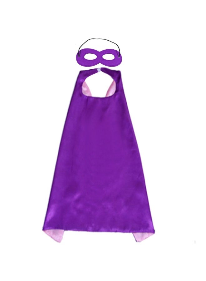 NIBEMINENT Hero Cosplay Costume Solid Two Colored Super Cloak Children Cape Boys Girls Satin Halloween Carnival Party Clothes Role Play - Image 1