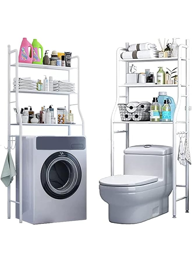Raxoom Storage Metal Rack 3-Layer, Use Shower, Toilet, Bathroom & Washing Machine Storage Rack - Image 1