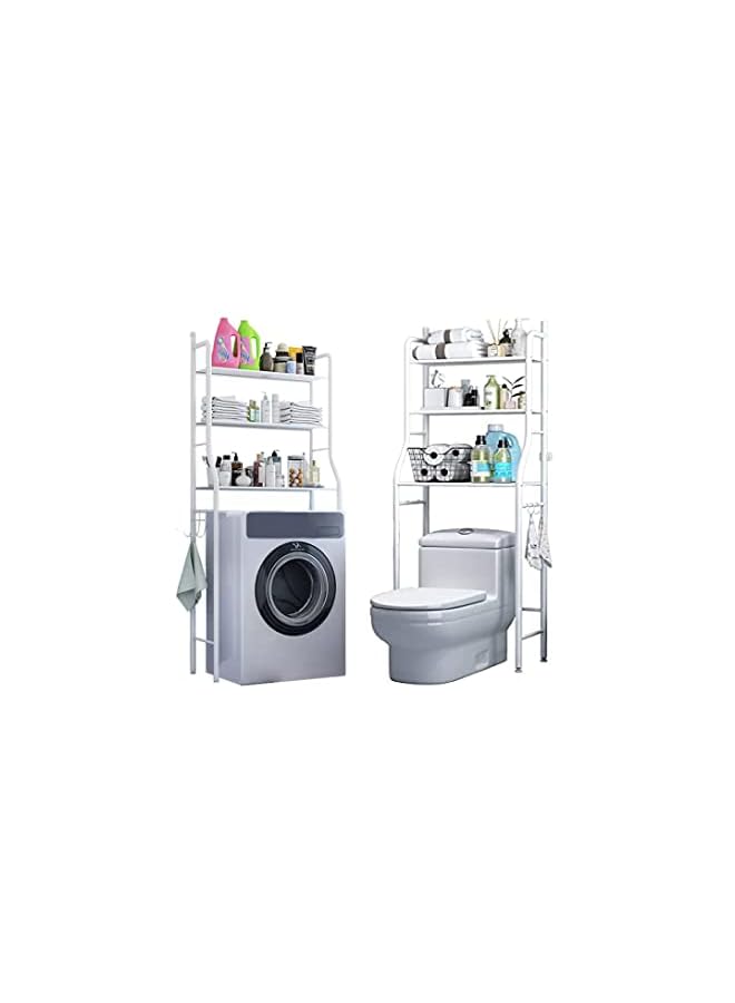 Raxoom Storage Metal Rack 3-Layer, Use Shower, Toilet, Bathroom & Washing Machine Storage Rack - Image 2