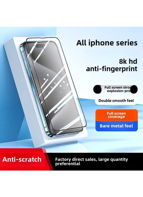 Applicable To Apple 16/15/14/13 Anti-peep Tempered Film 11pro Seconds Sticker Film 12 Mobile Phone Sticker Film Promax-Color:Apple 16plus-Size: With Packaging *free Tool Kit
