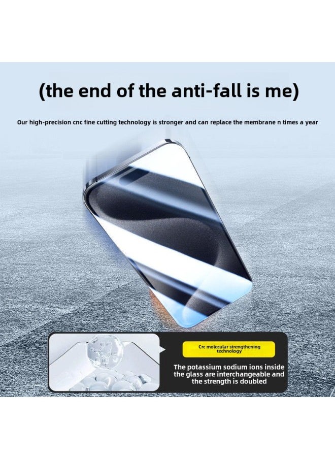 Applicable To Apple 16/15/14/13 Anti-peep Tempered Film 11pro Seconds Sticker Film 12 Mobile Phone Sticker Film Promax-Color:Apple 16plus-Size: With Packaging *free Tool Kit