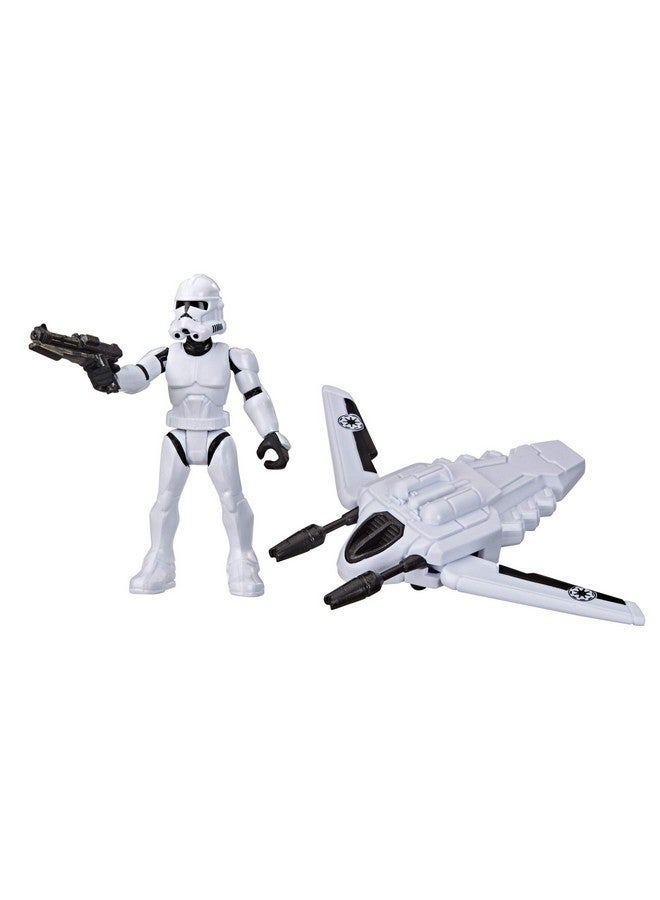 STAR WARS Mission Fleet Gear Class Clone Trooper Arena Rescue 2.5-Inch-Scale Figure and Vehicle, Toys for Kids Ages 4 and Up - Image 1