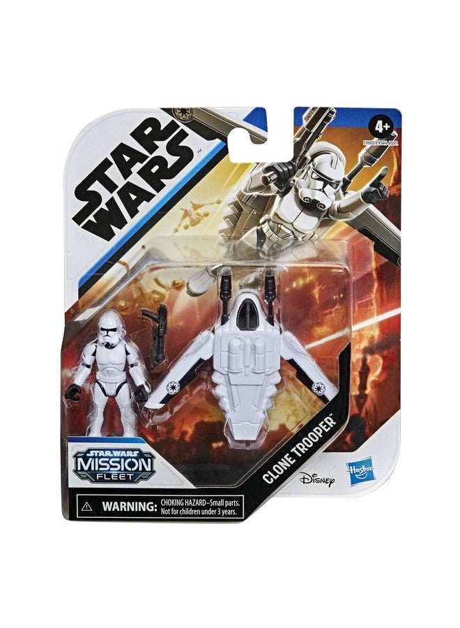 STAR WARS Mission Fleet Gear Class Clone Trooper Arena Rescue 2.5-Inch-Scale Figure and Vehicle, Toys for Kids Ages 4 and Up - Image 2