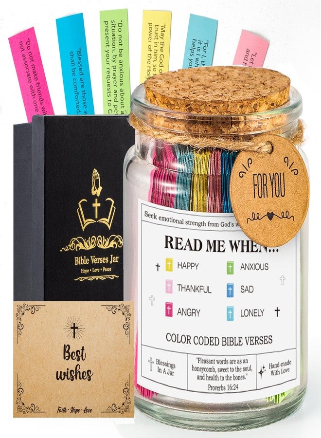 Sensrola Bible Verse Jar(KJV) - Christian Gifts For Women, Men, Mom, Dad, Friend, Birthday Gifts For Women, Christmas & Mother's Day Gift - Prayer & Hope Jar - Image 1