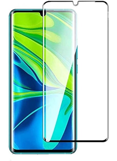 واقي شاشة لاصق بالكامل لهاتف Xiaomi Mi Note 10 وMi Note 10 Lite وMi Note 10 Pro بتصميم منحني 5D بتغطية كاملة