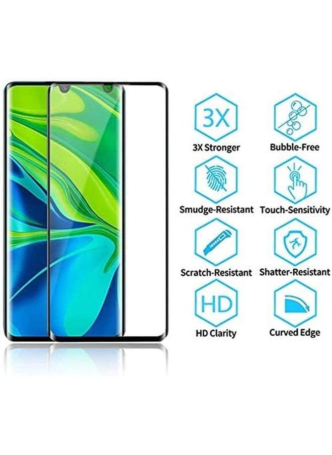 إيروريكس - واقي شاشة لاصق بالكامل لهاتف Xiaomi Mi Note 10 وMi Note 10 Lite وMi Note 10 Pro بتصميم منحني 5D بتغطية كاملة - Image 1