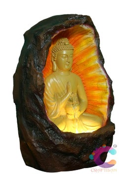 CRAFTISAN Craftisan Buddha Water Fountain for Home DcorOfficeIndoor OutdoorGardenPuja RoomVaastu White  - Image 2