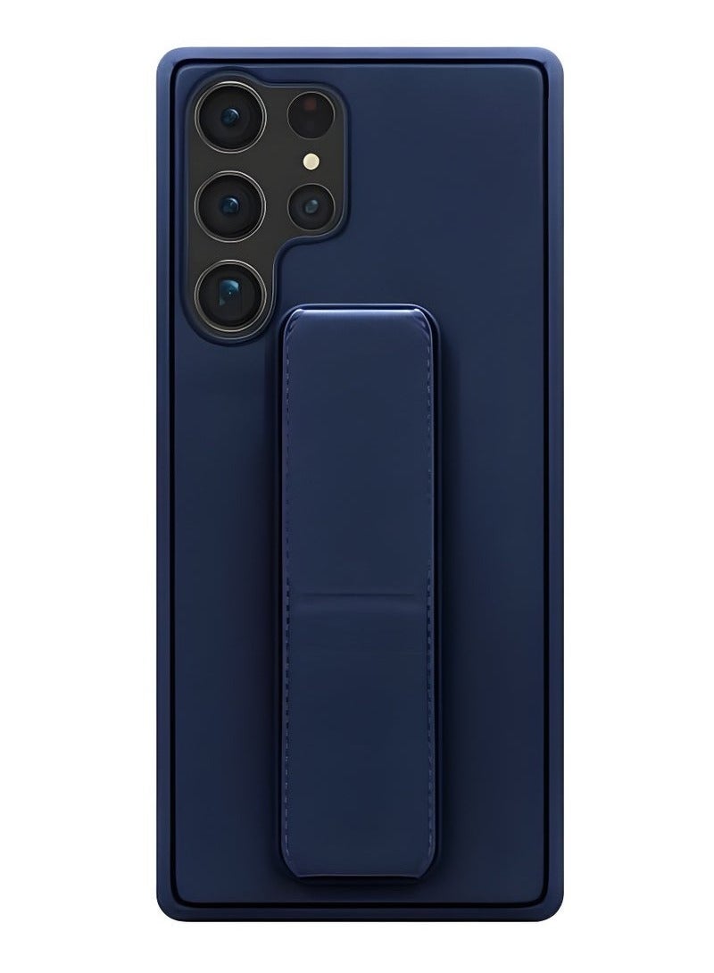 TIGER Samsung Galaxy S25 Ultra Case Cover | Vertical & Horizontal Hand Strap for Secure Grip | Magnetic Car Mount Compatible | Built-in Kickstand for Hands-Free Viewing | Shockproof & Scratch-Resistant | Slim & Lightweight Protective Cover | Durable & Stylish Midnight Blue Case for Samsung Galaxy S25 Ultra (6.9-Inch) - Image 1