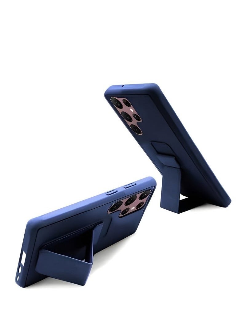 TIGER Samsung Galaxy S25 Ultra Case Cover | Vertical & Horizontal Hand Strap for Secure Grip | Magnetic Car Mount Compatible | Built-in Kickstand for Hands-Free Viewing | Shockproof & Scratch-Resistant | Slim & Lightweight Protective Cover | Durable & Stylish Midnight Blue Case for Samsung Galaxy S25 Ultra (6.9-Inch) - Image 2