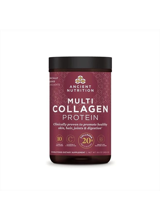 , Multi Collagen Protein Powder with 10 Types of Collagen, Vitamin C & 2 Billion Colony-Forming Units (CFUs) Probiotics Per Scoop, Unflavored
