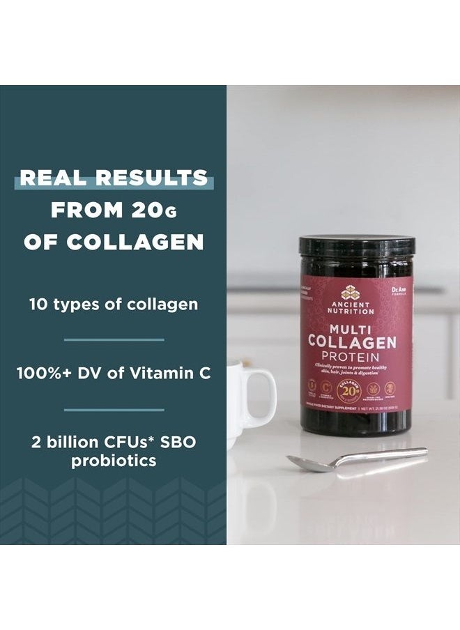 , Multi Collagen Protein Powder with 10 Types of Collagen, Vitamin C & 2 Billion Colony-Forming Units (CFUs) Probiotics Per Scoop, Unflavored