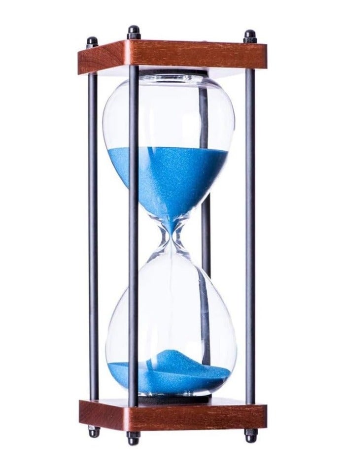 Large Hourglass Timer 60 Minute, Decorative Wooden Sandglass  - Image 1