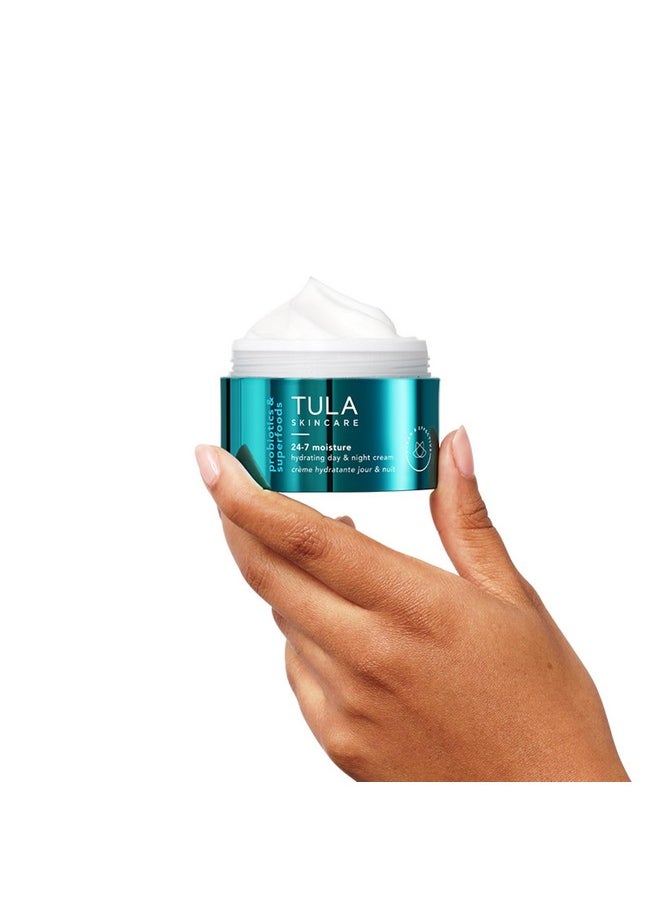 TULA - TULA Skin Care 24-7 Chrome Hydrating Day & Night Cream - Anti-Aging Moisturizer for Face, Contains Watermelon & Blueberry Extract in Chrome Packaging, 1.5 oz. - Image 1