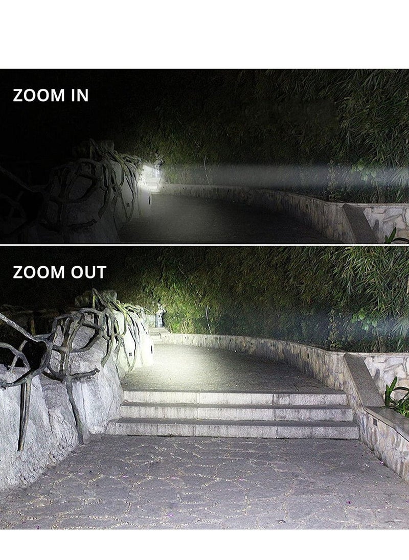 360 Flashlight with Side Light COB LED USB Rechargeable Super Bright Torch, Outdoor Emergency Lighting - Black (smal) - Image 2