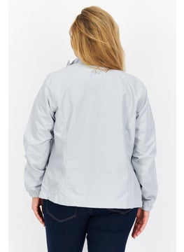 Greg Norman Women Brand Logo Softshell Jacket, Grey  - Image 2