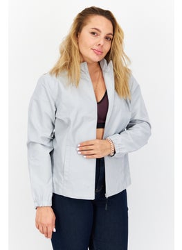 Greg Norman Women Brand Logo Softshell Jacket, Grey  - Image 1