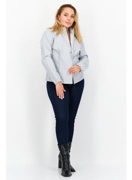 Greg Norman Women Brand Logo Softshell Jacket, Grey  - Image 4
