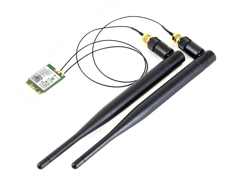 Waveshare Wireless-AC8265 Dual Mode AC8265 Wireless NIC Module for Jetson Nano Developer Kit M.2 NGFF Support 2.4GHz / 5GHz 300Mbps / 867Mbps Dual Band WiFi and Bluetooth 4.2 - Image 1