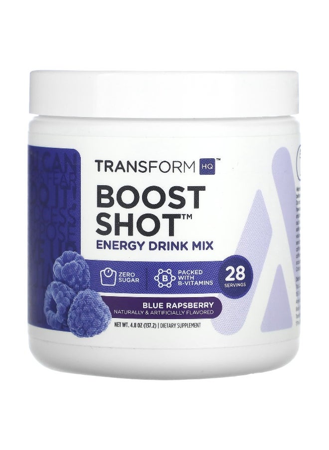 TransformHQ TransformHQ, Boost Shot, Energy Drink Mix, Blue Rapsberry, 4.8 oz (137.2 g)  - Image 1