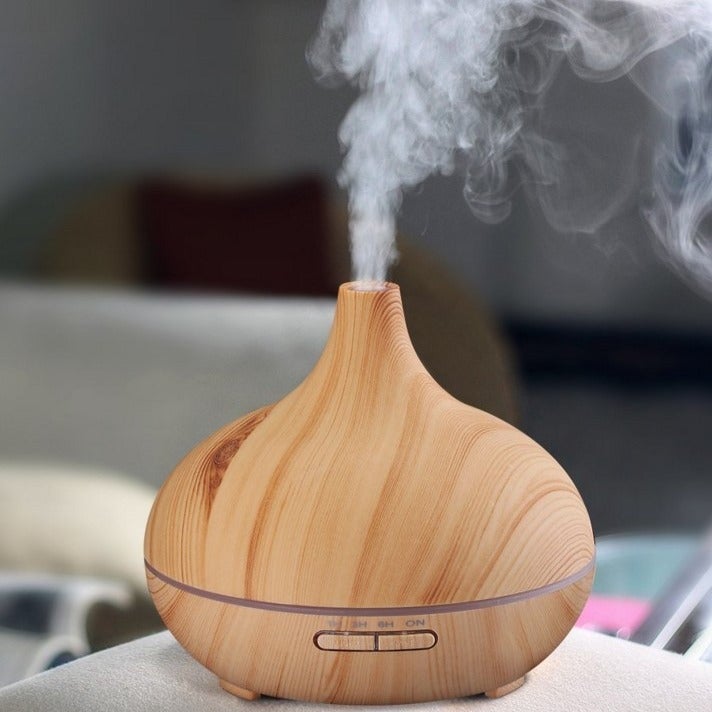 Mini Ultrasonic Aroma Humidifier with Wood Grain Design - Image 2