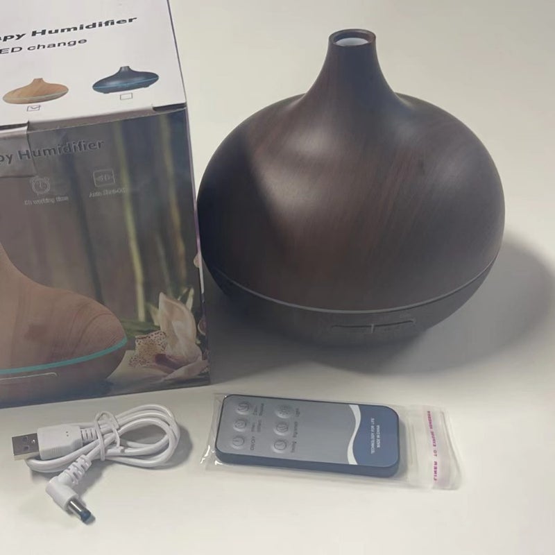 Mini Ultrasonic Aroma Humidifier with Wood Grain Design - Image 4