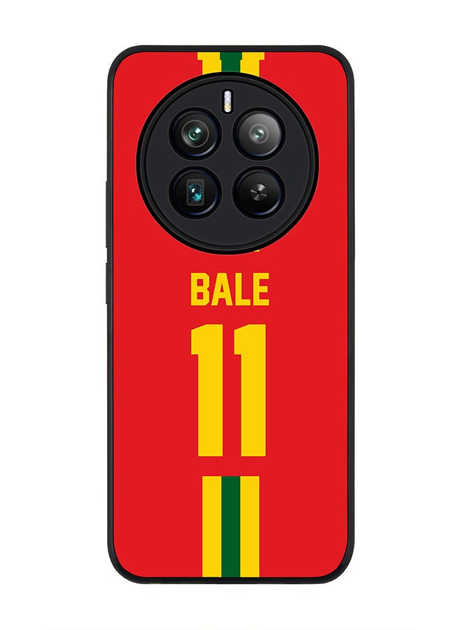 Stylizedd Rugged Black edge case for Realme 12 Pro / Realme 12 Pro Plus 5G, Slim fit Flexible Cover -  Football Team - Wales, Player Name - Bale - Image 1