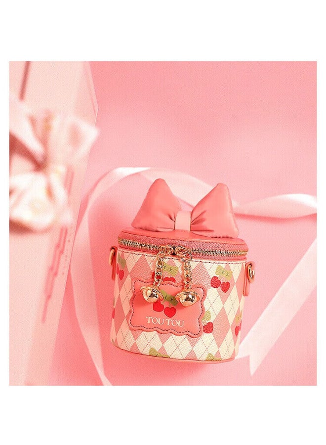 Toutou Handbag, Women's Box Bag, Bow Chain Bag, Round Box Bag, Girls' Red Children's Birthday Gift For Girlfriend - Image 1
