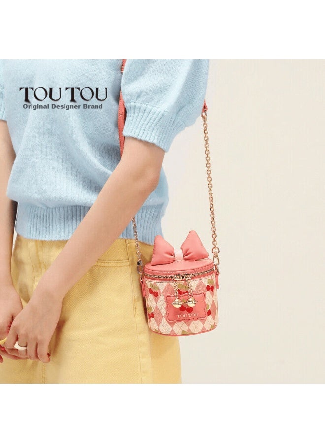Toutou Handbag, Women's Box Bag, Bow Chain Bag, Round Box Bag, Girls' Red Children's Birthday Gift For Girlfriend - Image 3