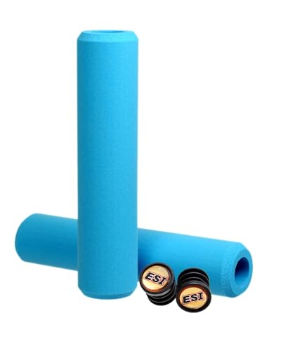 ESI Grips Chunky - Silicone MTB Grips - Ultimate Comfort and Control for Mountain Bikers and E-Bike Riders, Durable Bicycle Handlebar Grips for a Smooth Ride (Aqua) - Image 1